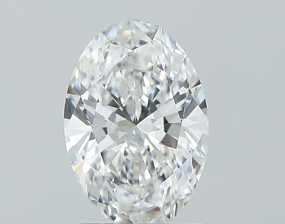 1.51 Carat Oval Lab Diamond with  Cut Diamond in 14KT  view 1
