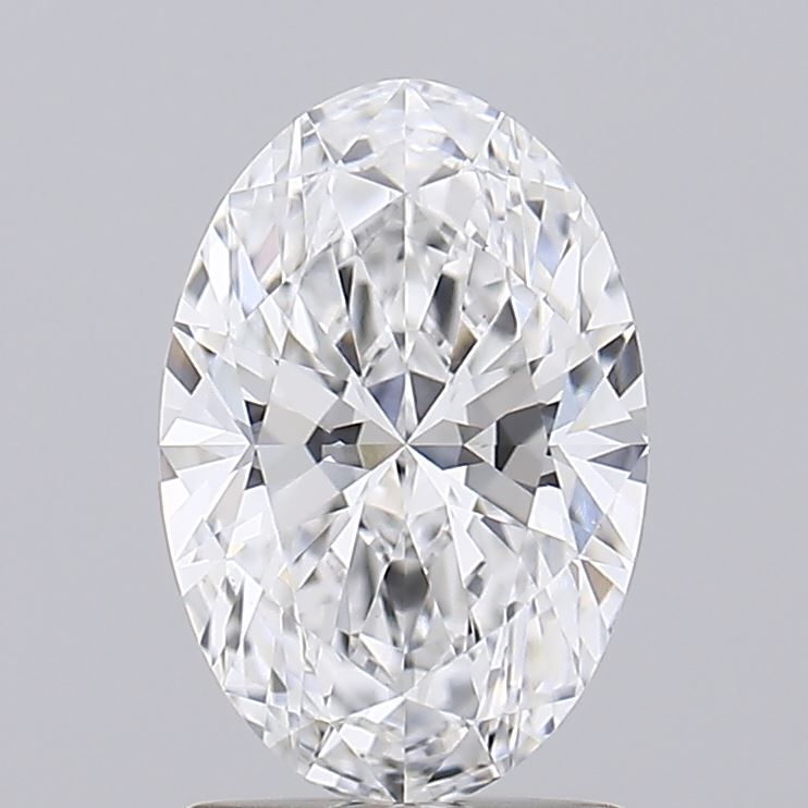 1.52 Carat Oval Lab Diamond with  Cut Diamond in 14KT  view 1
