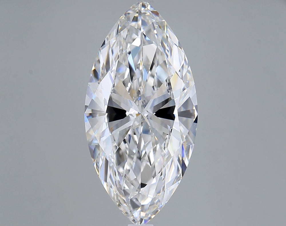 5.03 Carat Marquise Lab Diamond with  Cut Diamond in 14KT  view 1
