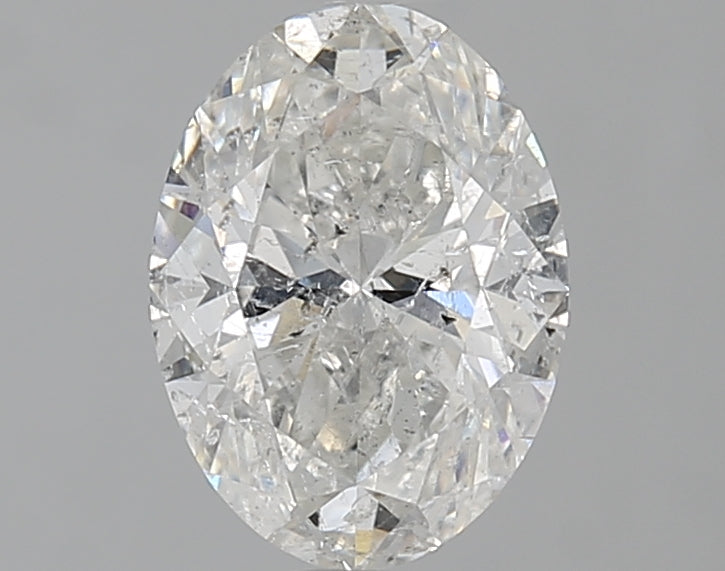 1.51 Carat Oval Natural Diamond with  Cut Diamond in 14KT  view 1
