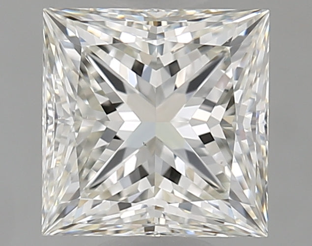 1.5 Carat Princess Natural Diamond with  Cut Diamond in 14KT  view 1
