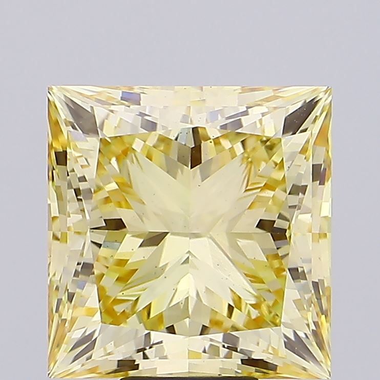 10.82 Carat Princess Lab Diamond with  Cut Diamond in 14KT  view 1
