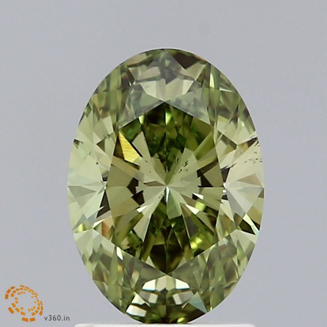 1.51 Carat Oval Lab Diamond with  Cut Diamond in 14KT  view 1
