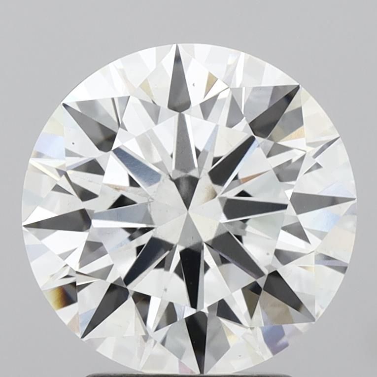 3.07 Carat Round Lab Diamond with  Cut Diamond in 14KT  view 1
