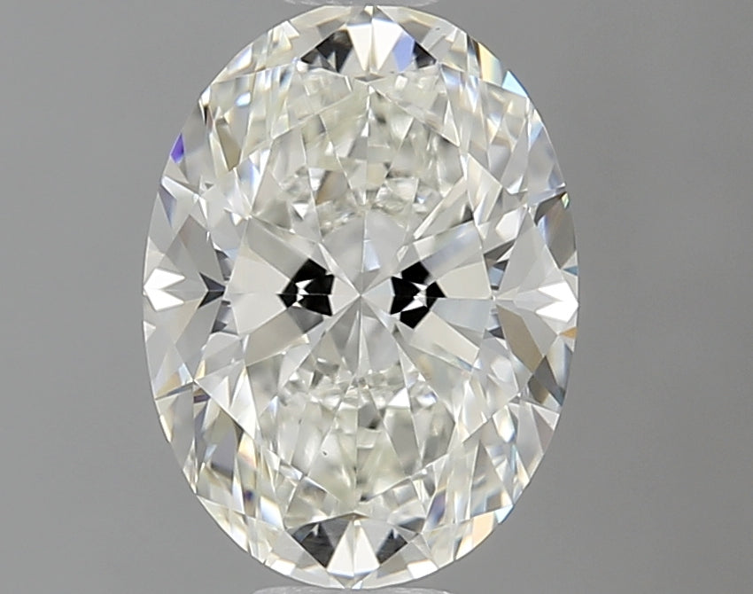 0.9 Carat Oval Natural Diamond with  Cut Diamond in 14KT  view 1
