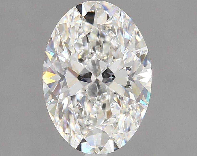 1.8 Carat Oval Lab Diamond with  Cut Diamond in 14KT  view 1
