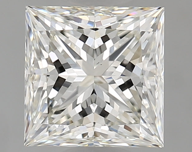 1.57 Carat Princess Natural Diamond with  Cut Diamond in 14KT  view 1
