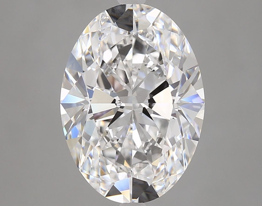 5.05 Carat Oval Natural Diamond with  Cut Diamond in 14KT  view 1

