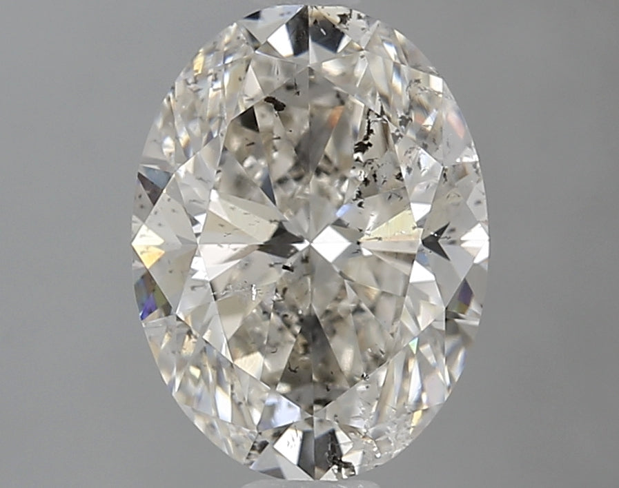 1.81 Carat Oval Natural Diamond with  Cut Diamond in 14KT  view 1
