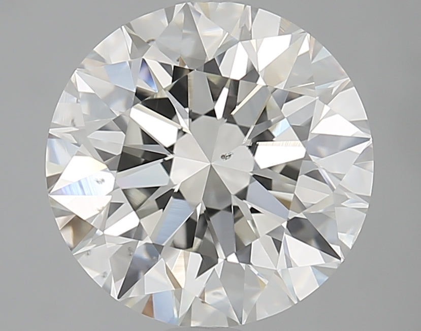 3.46 Carat Round Natural Diamond with  Cut Diamond in 14KT  view 1
