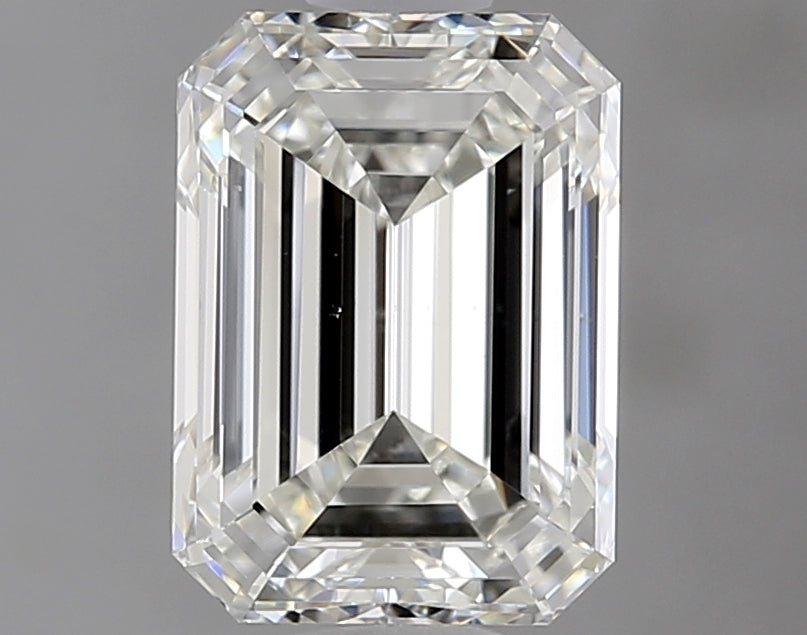 1.7 Carat Emerald Natural Diamond with  Cut Diamond in 14KT  view 1
