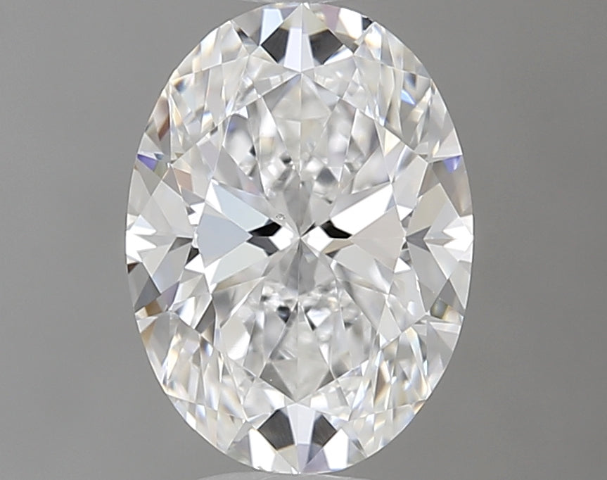 1.0 Carat Oval Natural Diamond with  Cut Diamond in 14KT  view 1
