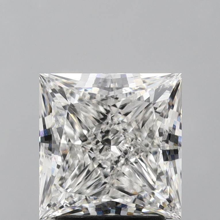 3.12 Carat Princess Lab Diamond with  Cut Diamond in 14KT  view 1
