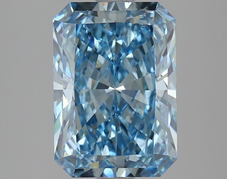2.93 Carat Radiant Lab Diamond with  Cut Diamond in 14KT  view 1
