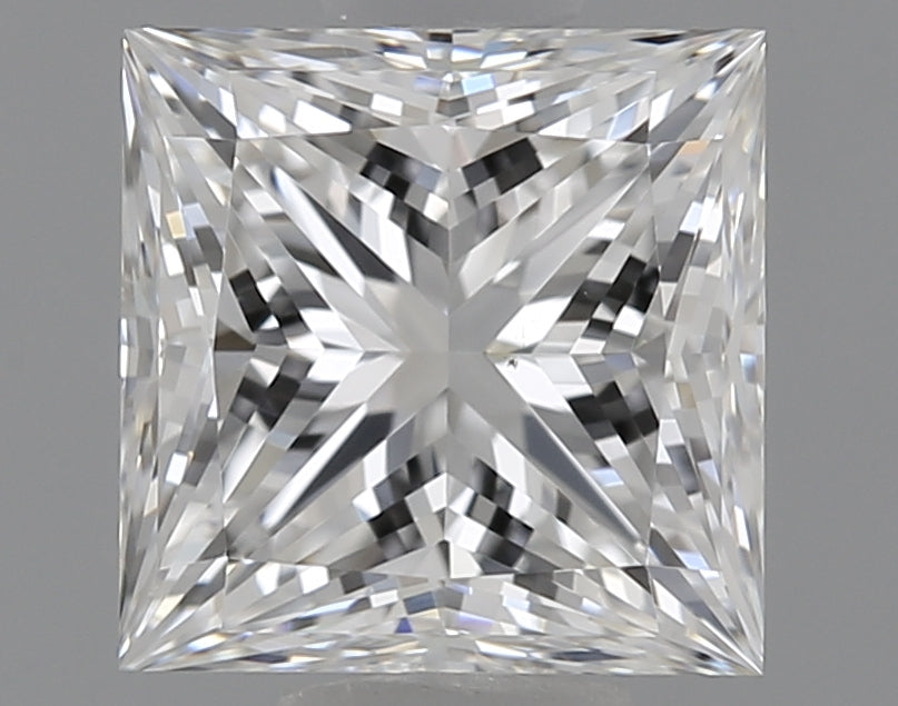 1.21 Carat Princess Natural Diamond with  Cut Diamond in 14KT  view 1
