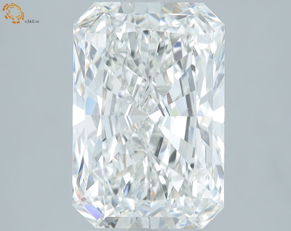 3.53 Carat Radiant Lab Diamond with  Cut Diamond in 14KT  view 1
