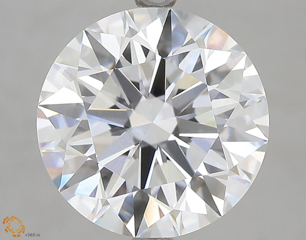 5.02 Carat Round Lab Diamond with  Cut Diamond in 14KT  view 1
