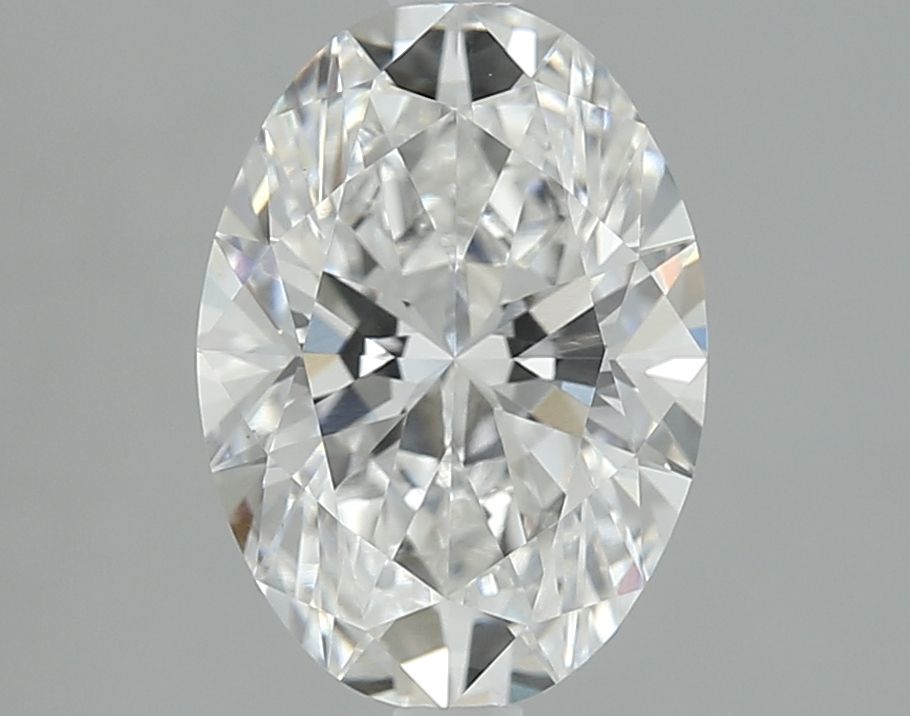 2.45 Carat Oval Lab Diamond with  Cut Diamond in 14KT  view 1
