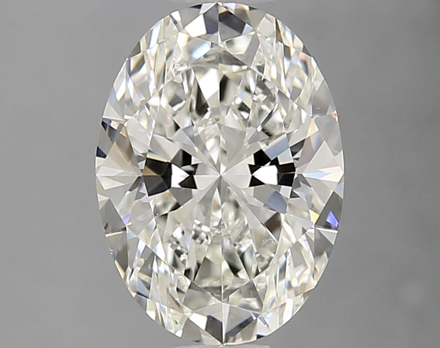 2.0 Carat Oval Natural Diamond with  Cut Diamond in 14KT  view 1
