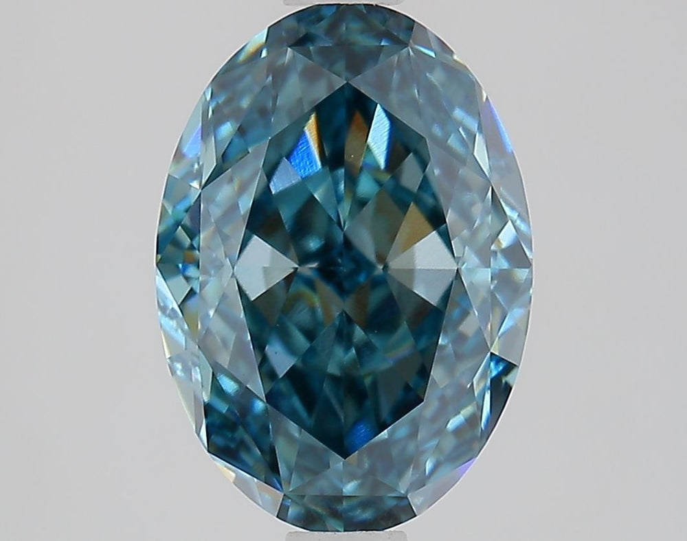 2.23 Carat Oval Lab Diamond with  Cut Diamond in 14KT  view 1
