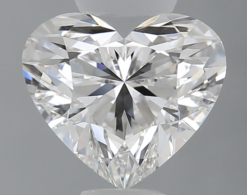 1.0 Carat Heart Natural Diamond with  Cut Diamond in 14KT  view 1
