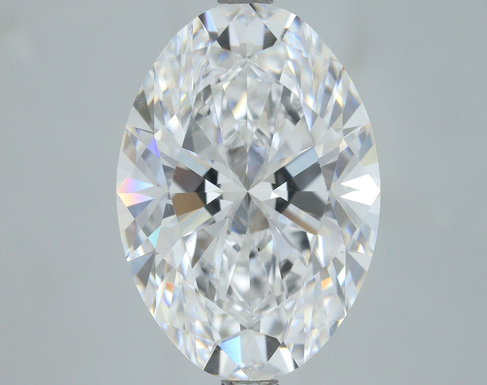 5.04 Carat Oval Lab Diamond with  Cut Diamond in 14KT  view 1
