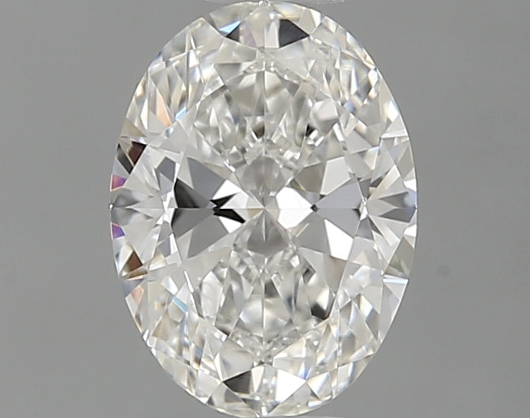 0.5 Carat Oval Natural Diamond with  Cut Diamond in 14KT  view 1
