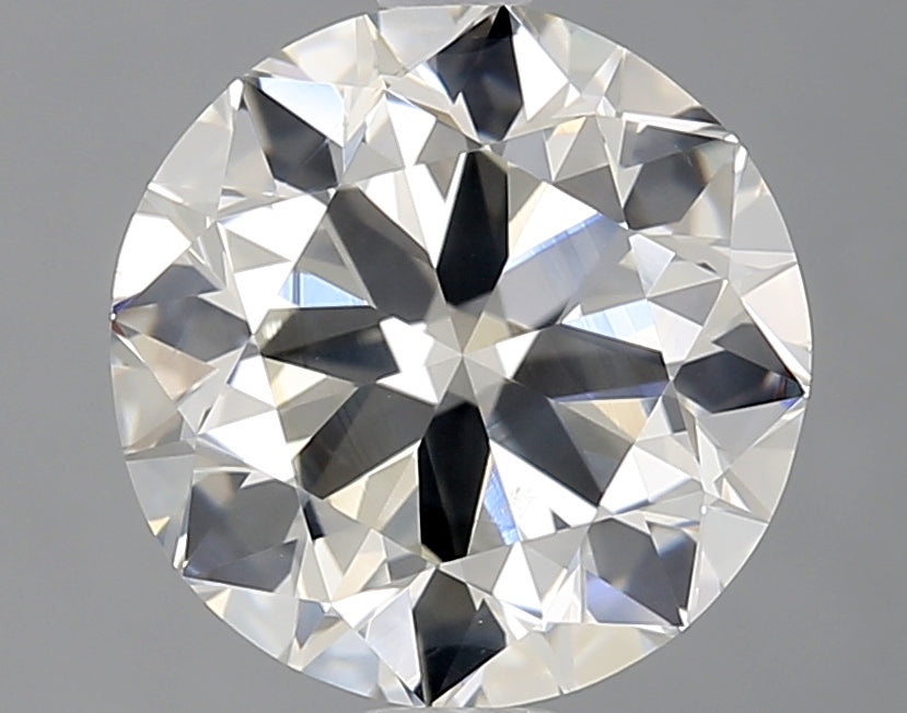 2.5 Carat Round Natural Diamond with  Cut Diamond in 14KT  view 1
