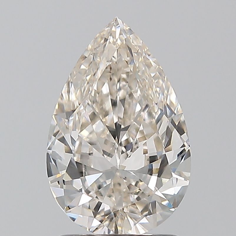 1.5 Carat Pear Natural Diamond with  Cut Diamond in 14KT  view 1

