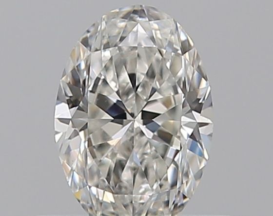 0.4 Carat Oval Natural Diamond with  Cut Diamond in 14KT  view 1
