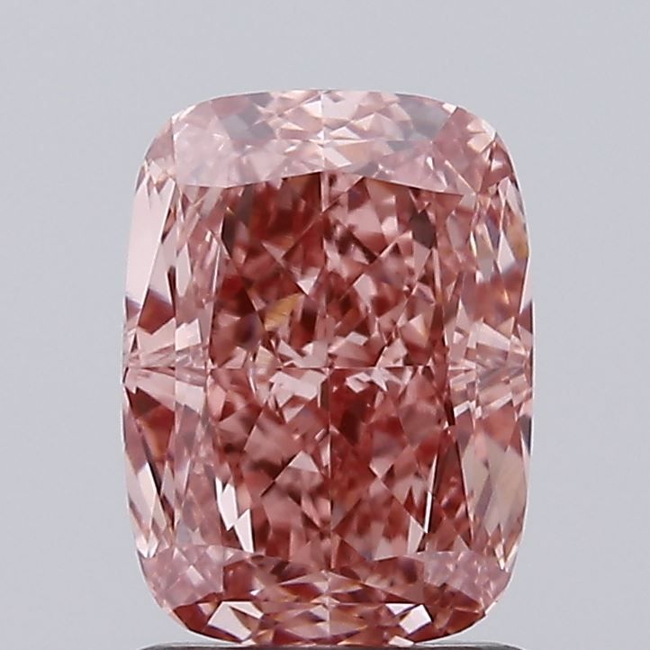 1.54 Carat Cushion Lab Diamond with  Cut Diamond in 14KT  view 1
