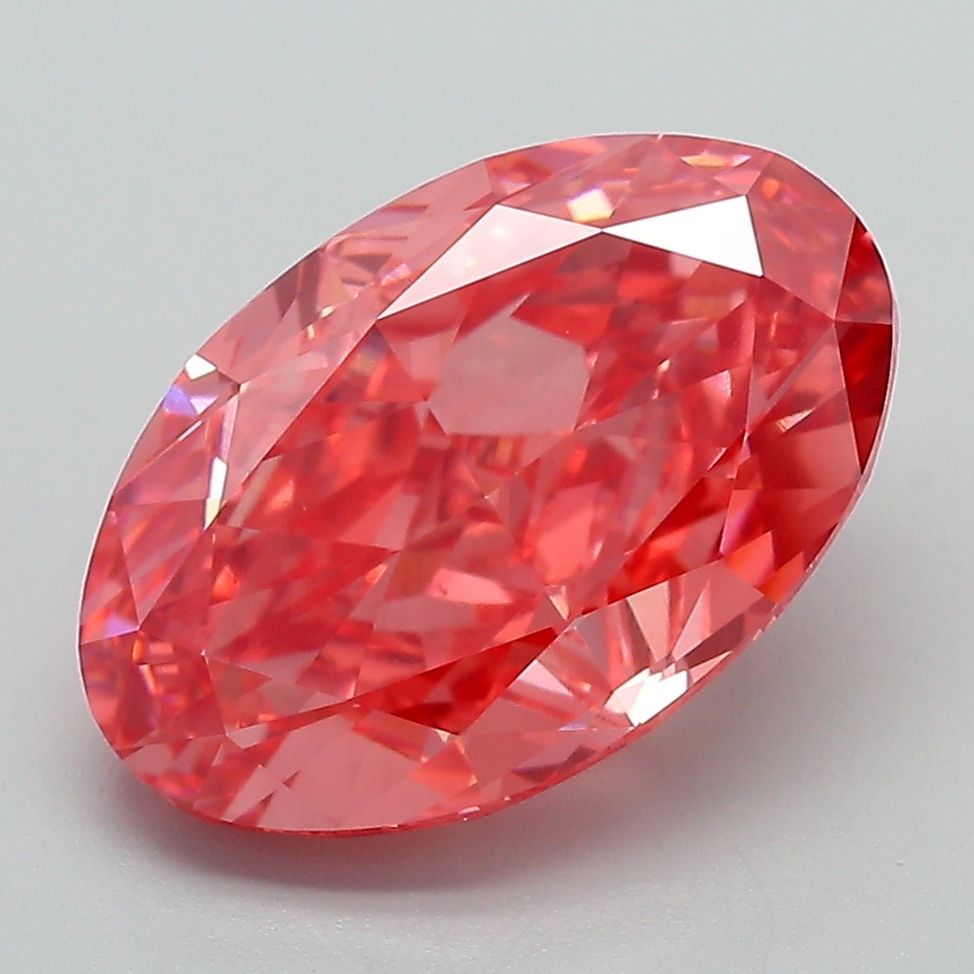 4.78 Carat Oval Lab Diamond with  Cut Diamond in 14KT  view 1

