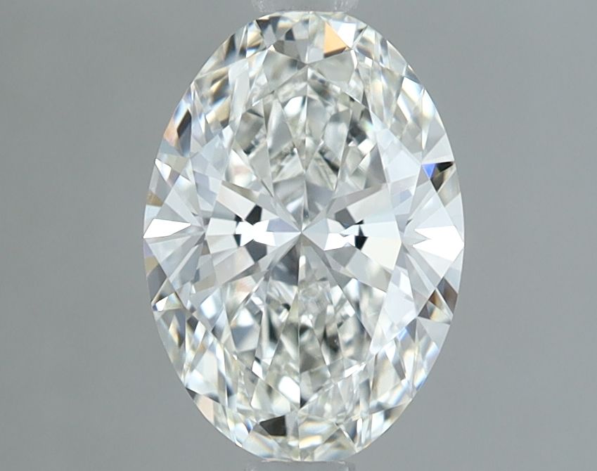 1.3 Carat Oval Natural Diamond with  Cut Diamond in 14KT  view 1
