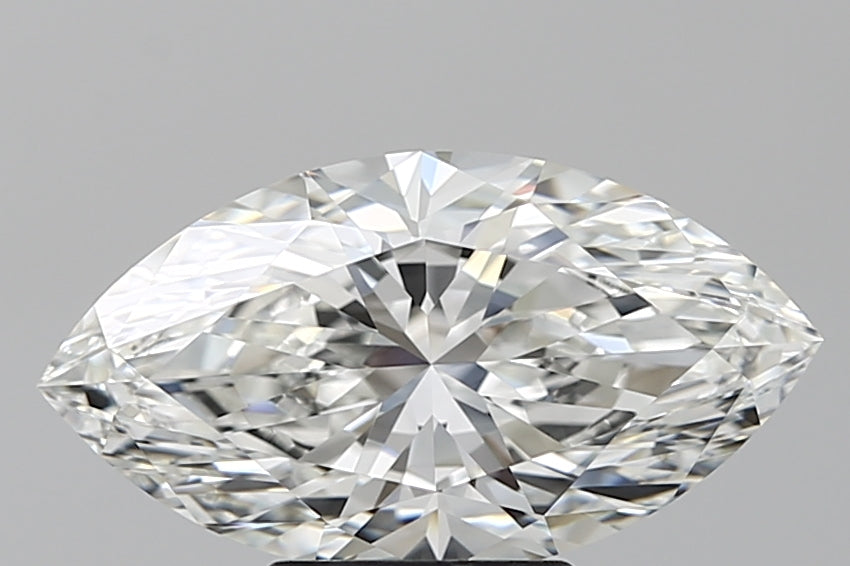 3.02 Carat Marquise Lab Diamond with  Cut Diamond in 14KT  view 1
