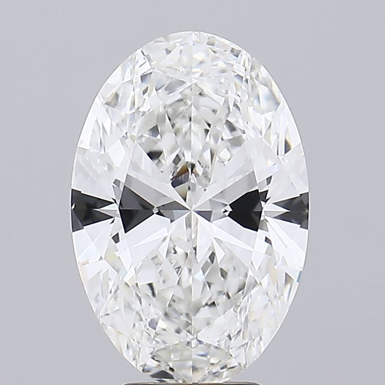5.01 Carat Oval Lab Diamond with  Cut Diamond in 14KT  view 1
