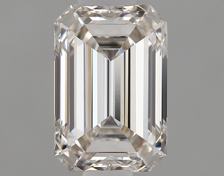 0.62 Carat Emerald Natural Diamond with  Cut Diamond in 14KT  view 1
