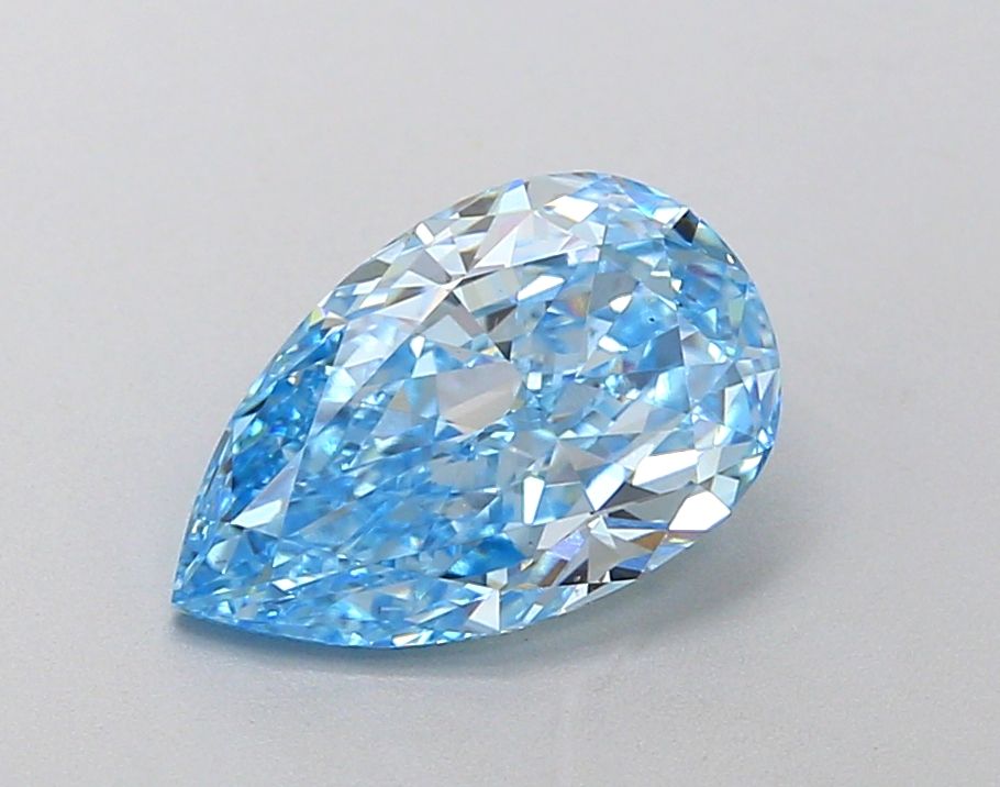 1.94 Carat Pear Lab Diamond with  Cut Diamond in 14KT  view 1

