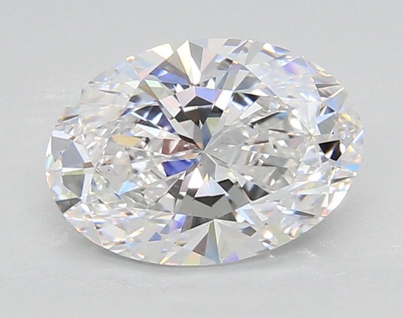2.03 Carat Oval Lab Diamond with  Cut Diamond in 14KT  view 1
