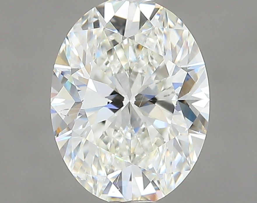 1.5 Carat Oval Natural Diamond with  Cut Diamond in 14KT  view 1
