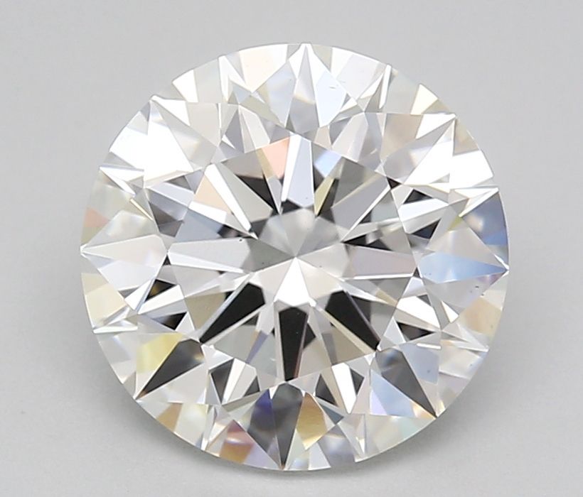 3.06 Carat Round Lab Diamond with  Cut Diamond in 14KT  view 1
