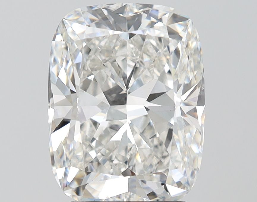 3.09 Carat Cushion Lab Diamond with  Cut Diamond in 14KT  view 1
