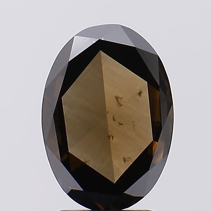 2.56 Carat Oval Lab Diamond with  Cut Diamond in 14KT  view 1
