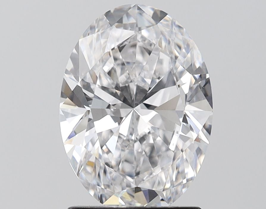 2.27 Carat Oval Lab Diamond with  Cut Diamond in 14KT  view 1
