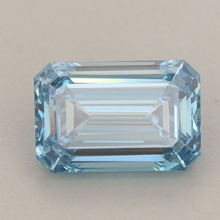 1.52 Carat Emerald Lab Diamond with  Cut Diamond in 14KT  view 1
