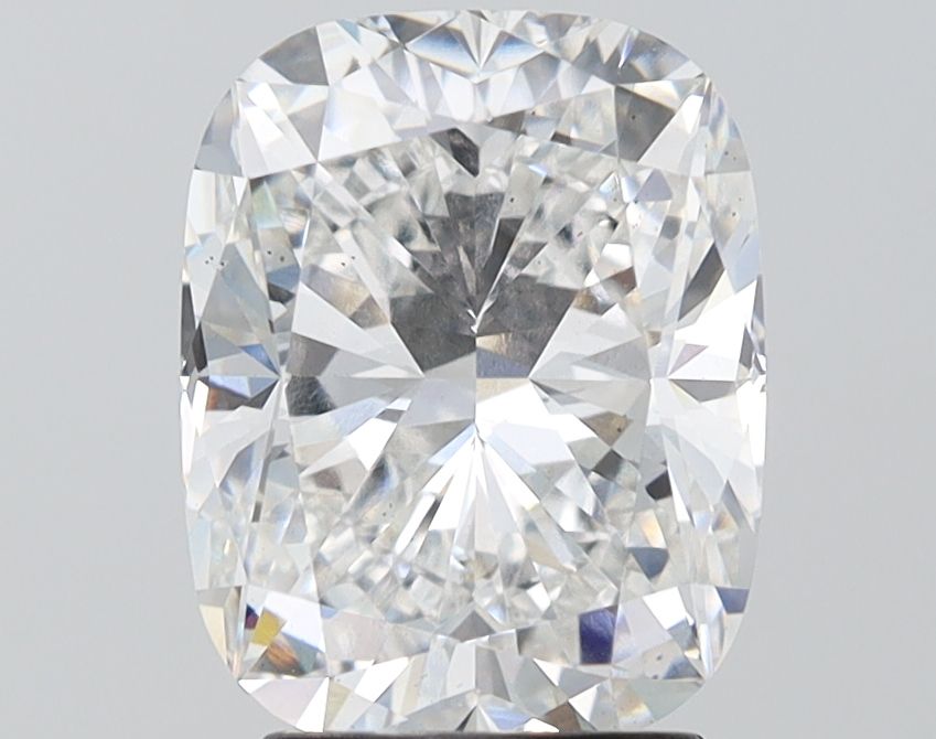 3.01 Carat Cushion Lab Diamond with  Cut Diamond in 14KT  view 1
