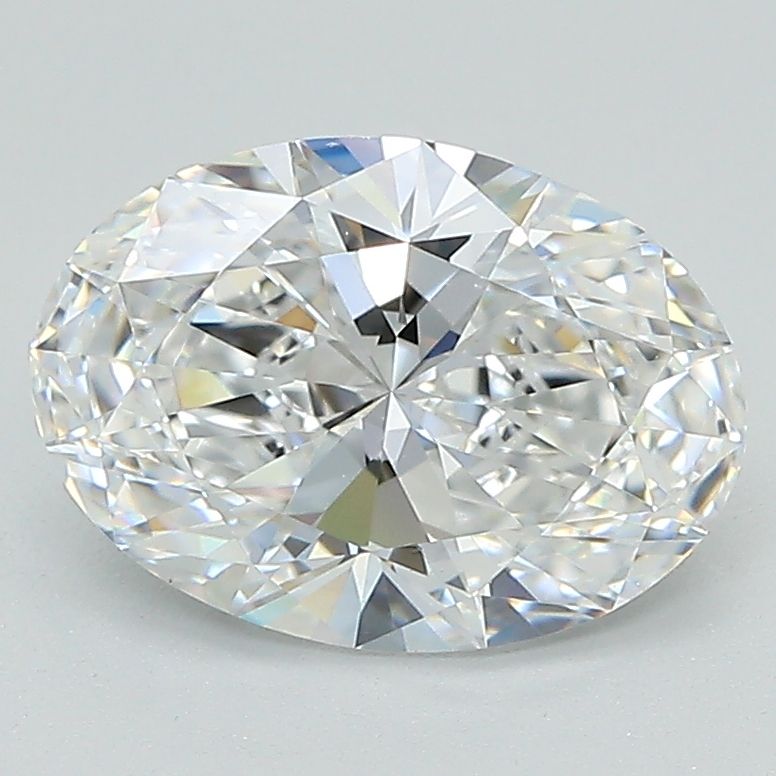 2.03 Carat Oval Lab Diamond with  Cut Diamond in 14KT  view 1
