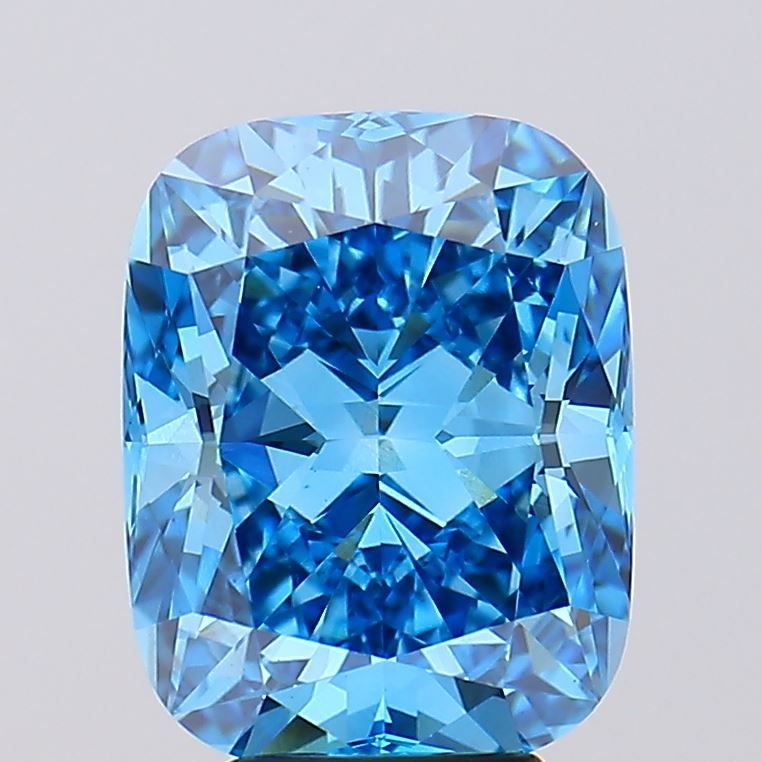5.19 Carat Cushion Lab Diamond with  Cut Diamond in 14KT  view 1
