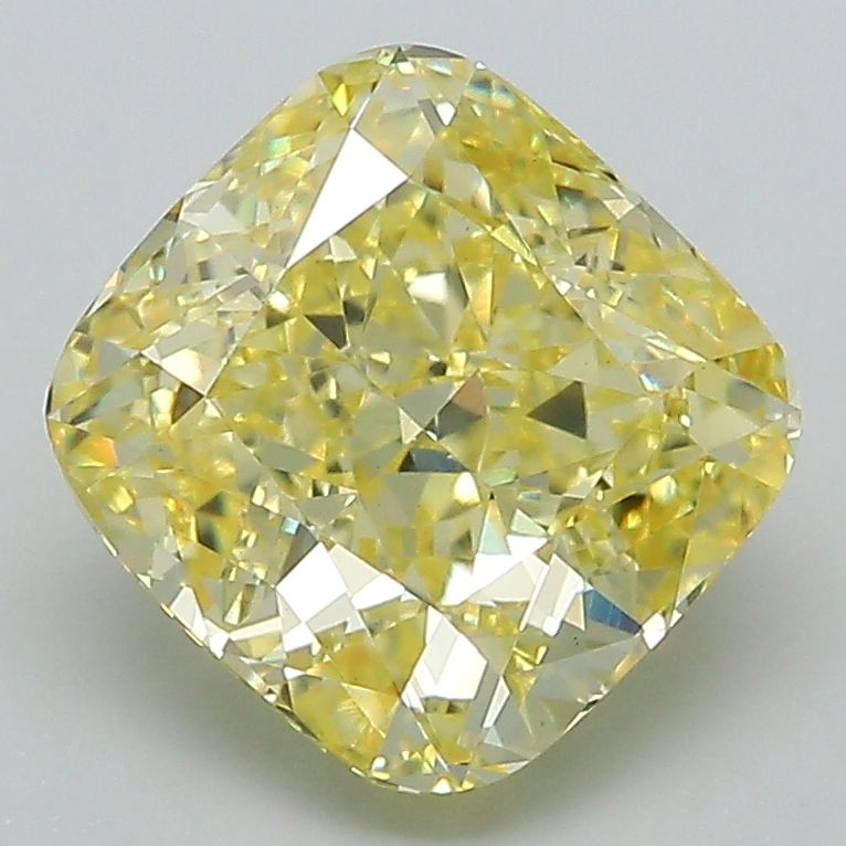 3.08 Carat Cushion Lab Diamond with  Cut Diamond in 14KT  view 1
