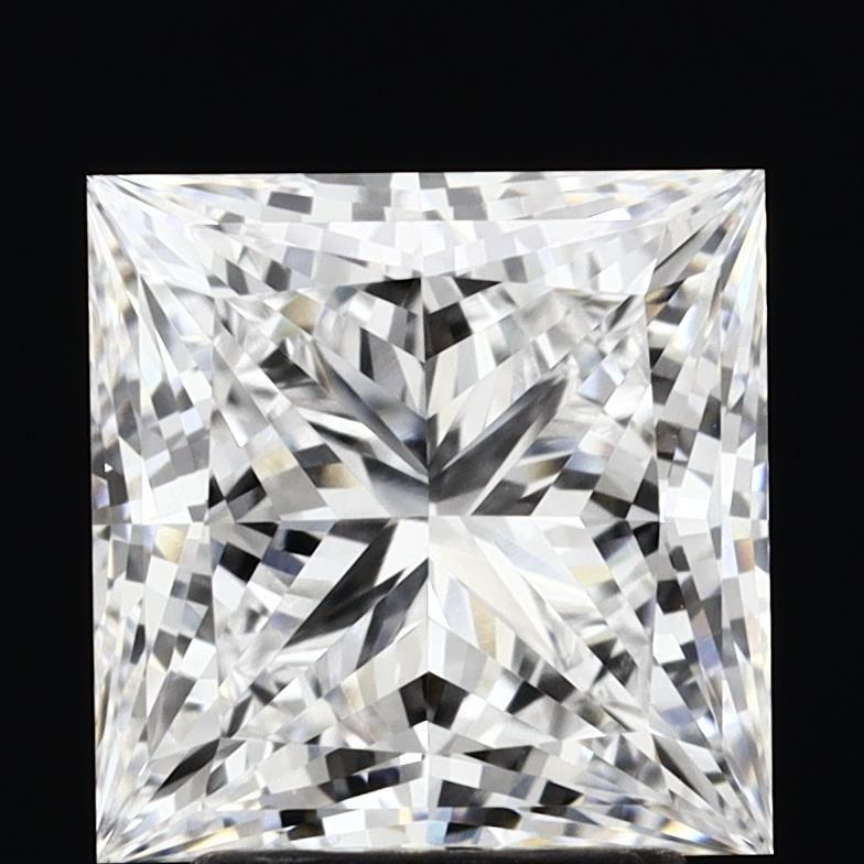 3.08 Carat Princess Lab Diamond with  Cut Diamond in 14KT  view 1
