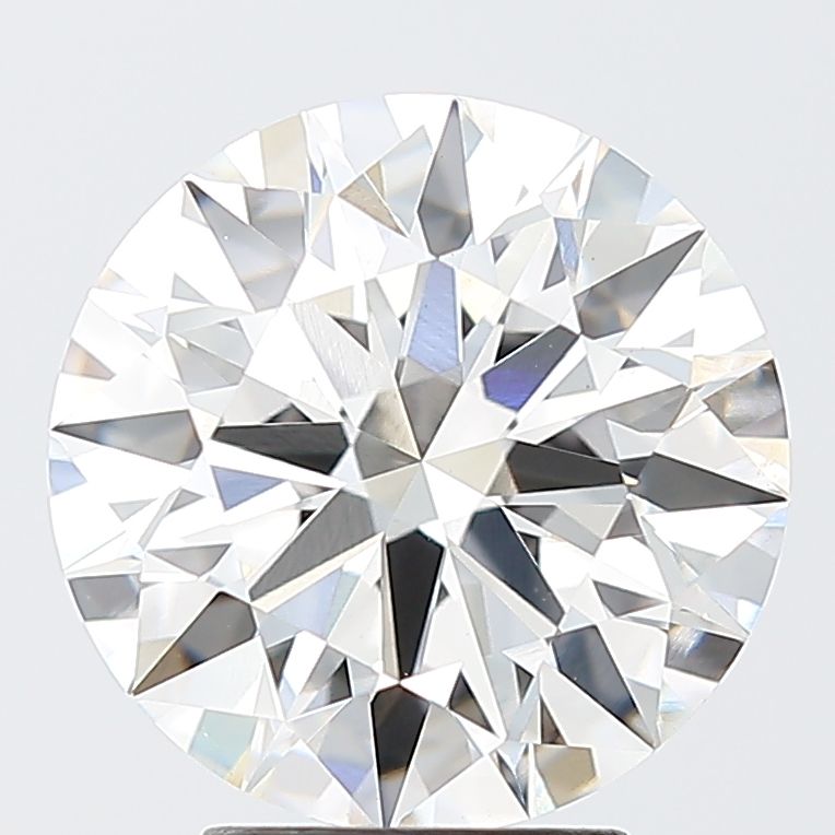 4.16 Carat Round Lab Diamond with  Cut Diamond in 14KT  view 1
